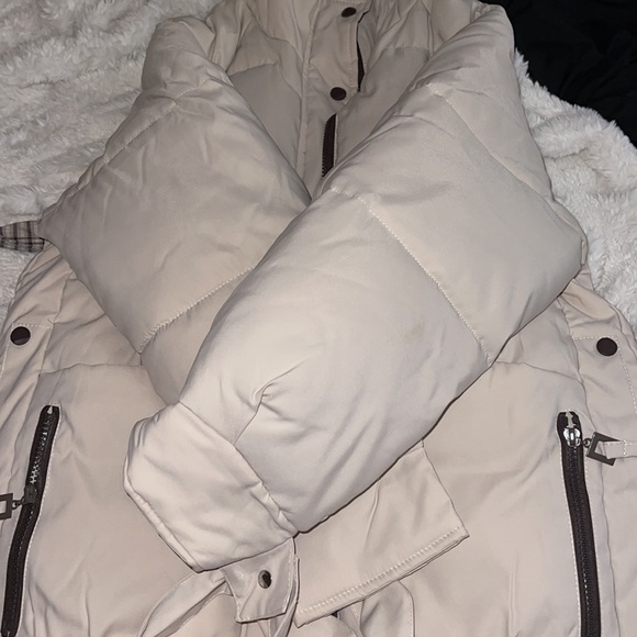 Color-Block-Padding Zip Jacket - Picture 3 of 6